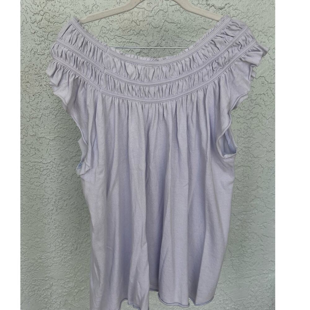 Free People We the Free Top Flutter Sleeve Size Small, Light Blue - Picture 5 of 8